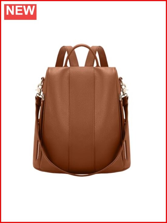 Genuine Leather Anti-theft Backpack Purse Large Capacity Convertible Shoulder main image 5